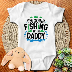 Body Para Bebê Pesca Engraçada   Vou pescar com Pai