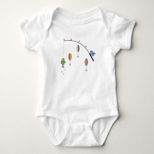 Body Para Bebê Pescando atrações