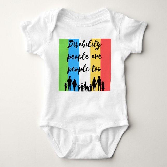 Body Para Bebê pessoas com deficiência também são pessoas (Frente)