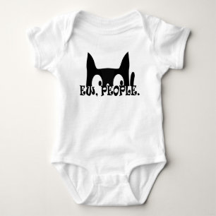 Body Para Bebê Pessoas Engraçado Gato Negro