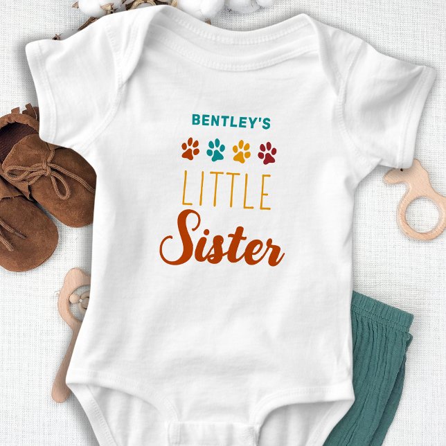 Body Para Bebê Pet Dog Personalizado Da Irmã Retrora (Criador carregado)