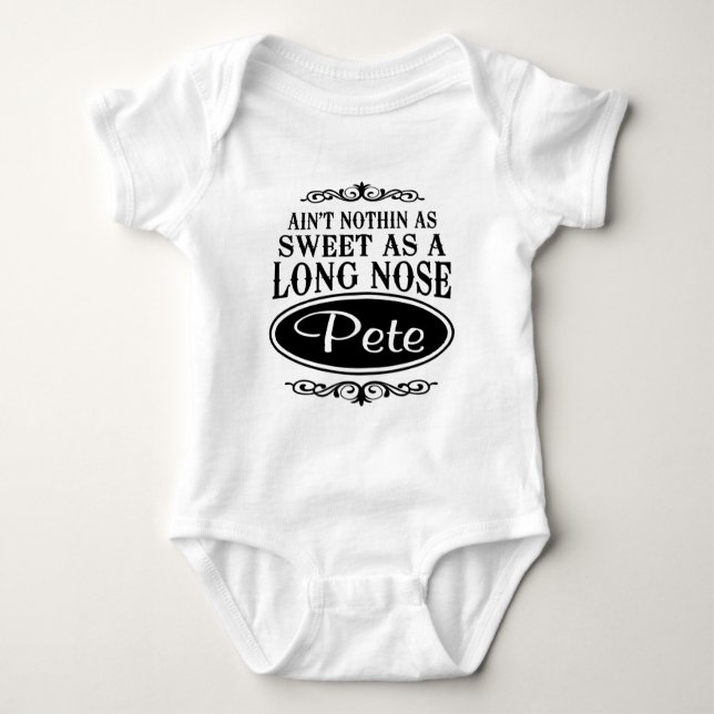 Body Para Bebê Pete Nariz Longo (Frente)