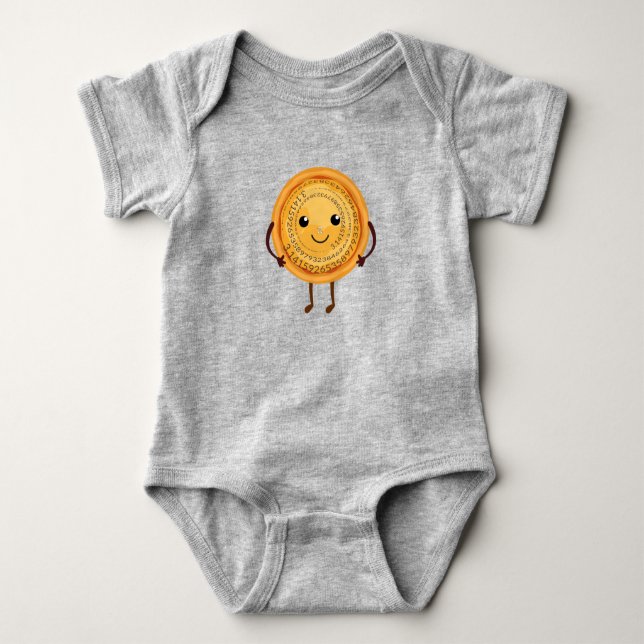 Body Para Bebê Pi, Cartoon Pie (Frente)