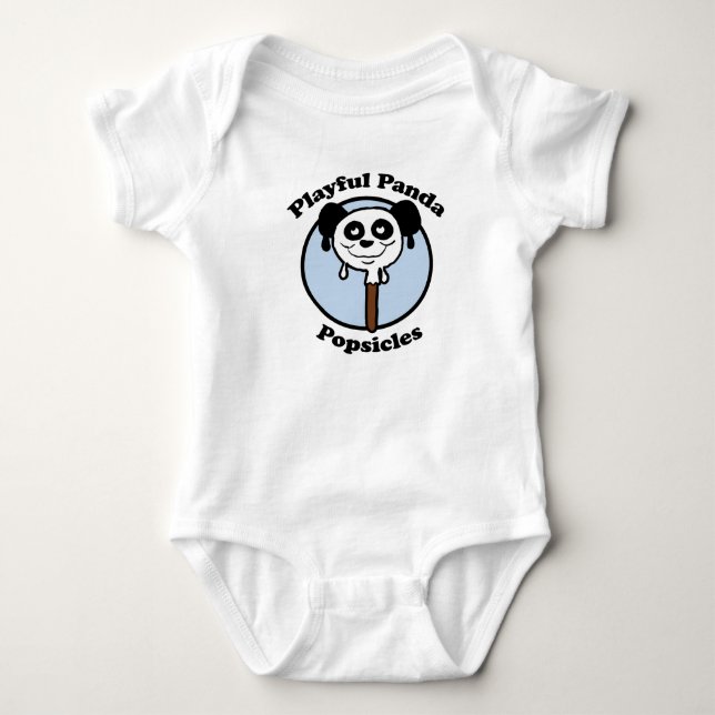 Body Para Bebê Picolés de Panda Divertido (Frente)