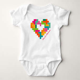 Body Para Bebê Piece, Love & Polyominoes Baby Shirt