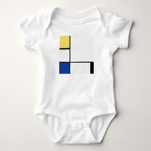 Body Para Bebê Piet Mondrian - Abstrato Geométrico de Composição