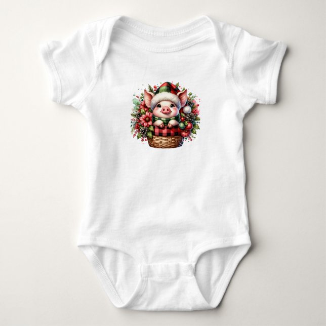 Body Para Bebê Piggy Natal Fabuloso (Frente)