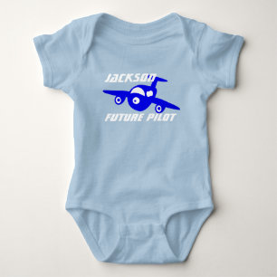Body Para Bebê Piloto "Futuro" personalizado de jato