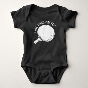 Body Para Bebê Ping Pong - Mestre Engraçado Tênis de Mesa