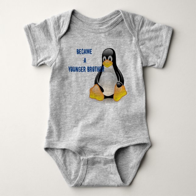 Body Para Bebê Pinguim (Frente)