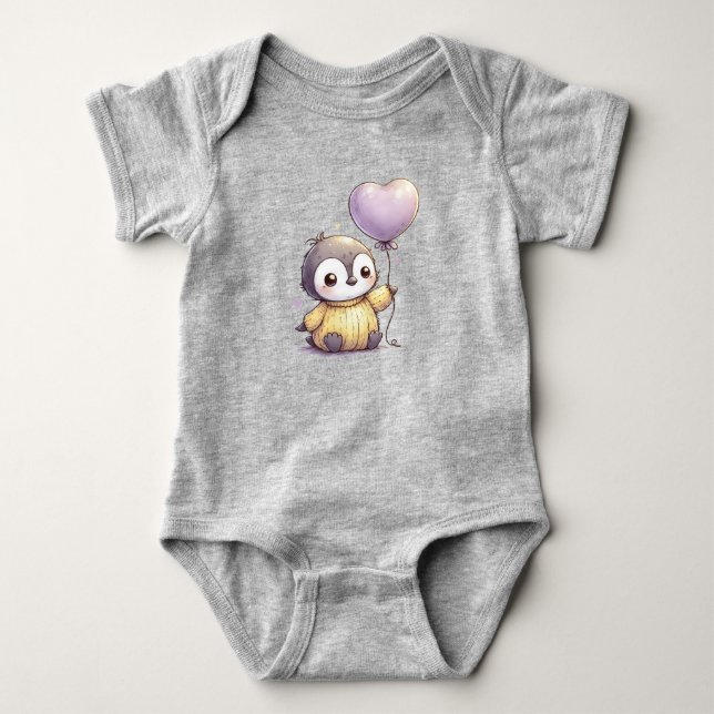 Body Para Bebê Pinguim (Frente)