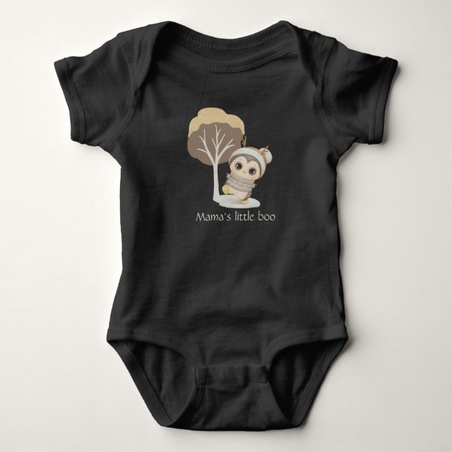 Body Para Bebê Pinguim Boho De Inverno Com Texto Para Bebê (Frente)