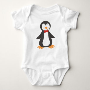 Body Para Bebê Pinguim Bonito, Pinguim Pequeno, Pinguim Com Arco