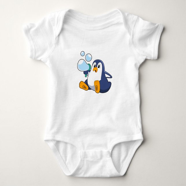 Body Para Bebê Pinguim com bolhas de sabão.PNG (Frente)