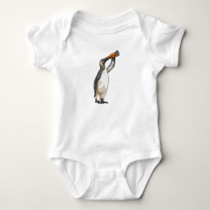 Body Para Bebê Pinguim com telescópio