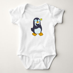 Body Para Bebê Pinguim de Óculos de Sol