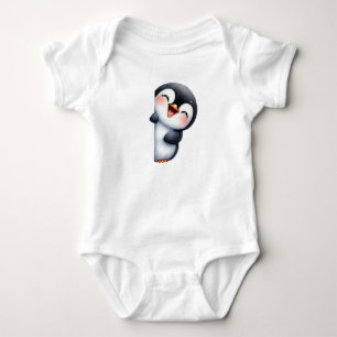 Body Para Bebê Pinguim de Pequim Bonito