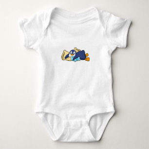 Body Para Bebê Pinguim dormindo com Travesseiro