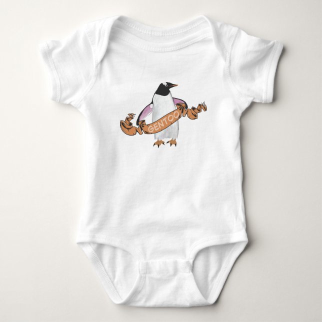 Body Para Bebê Pinguim Gentoo (Frente)