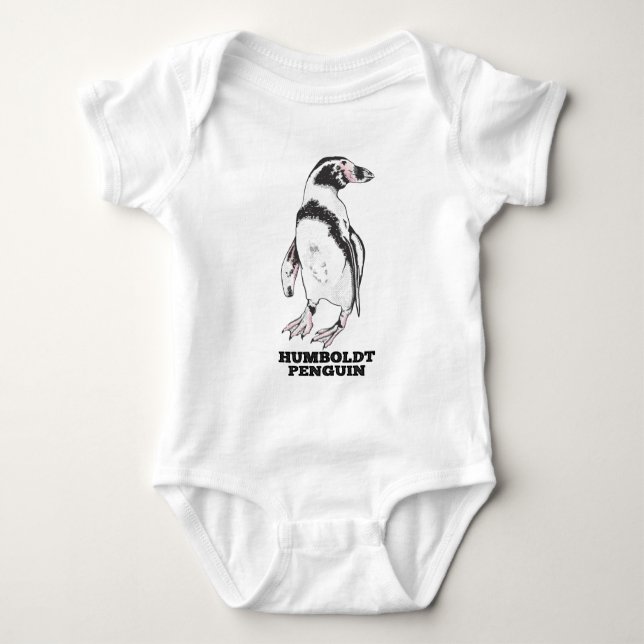 Body Para Bebê Pinguim Humboldt (Frente)