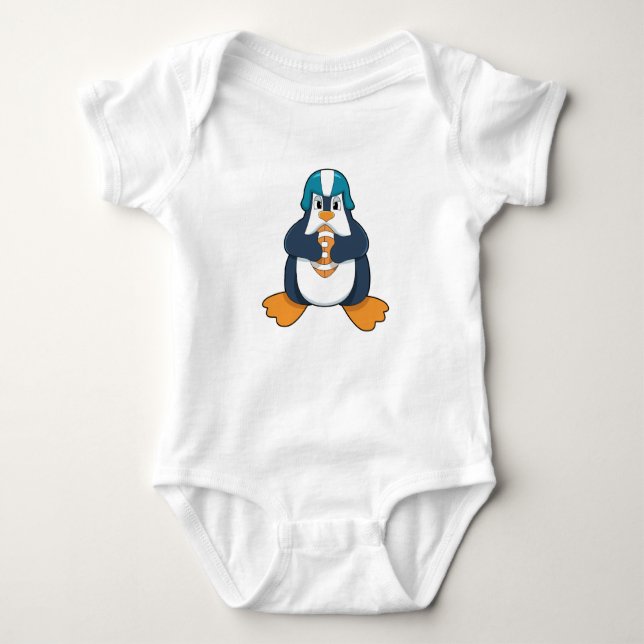 Body Para Bebê Pinguim no Futebol (Frente)