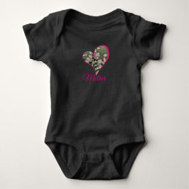 Body Para Bebê Pink Blossom Verde 