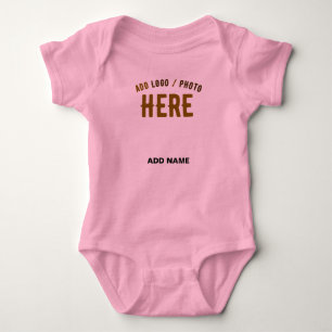 BODY PARA BEBÊ PINK PERSONALIZÁVEL MODERNO VERIFICADO COM MARCA