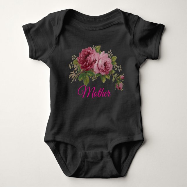 Body Para Bebê Pink Rose Elegance  (Frente)