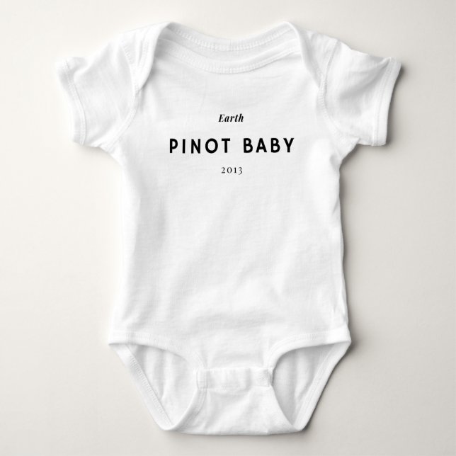 Body Para Bebê Pinot Baby Funny Wine Themed (Frente)