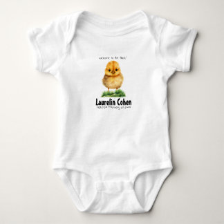 Body Para Bebê Pintinho De Galinha Doce Pensado