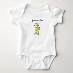 Body Para Bebê Pintinho do Dia Chuvoso Bonito - Cartoon "Parece C