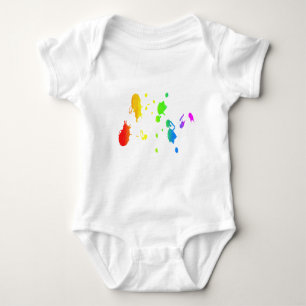 Body Para Bebê Pintor arco-íris