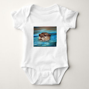 Body Para Bebê Pintura do Rio Otter