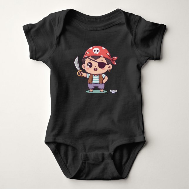 Body Para Bebê Pirata Kawaii Be (Frente)