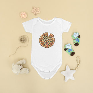 Body Para Bebê Pizza Adorável Bebê Bebê
