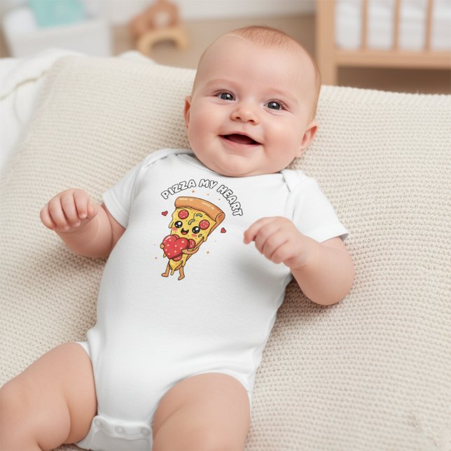 Body Para Bebê Pizza Meu Coração Pecado Foodie Baby E Toddler (Criador carregado)