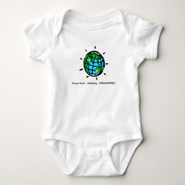 Body Para Bebê Planeta Cento TERRA - Ambientalista (Frente)