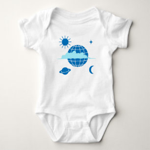 Body Para Bebê Planetas e o globo