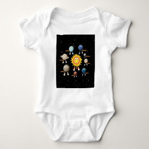 Body Para Bebê Planetas e Sistema Solar