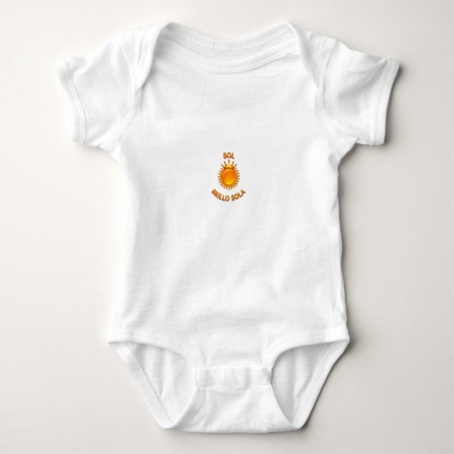 Body Para Bebê Playera de Bebé con Logo Sol Brillo Sola | Camiset (Frente)