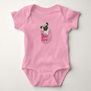 Body Para Bebê Pocket Pug Pink Baby