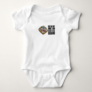 Body Para Bebê Poker, fora do meu caminho, vou para o casino