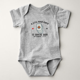 Body Para Bebê Poker Infantil - Pequeno Jogador de Poker Está Che