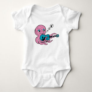 Body Para Bebê Polvo Tocador de Guitarra Fofo