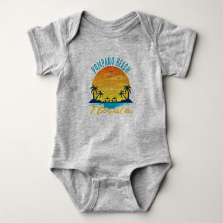 Body Para Bebê Pompano Beach Florida Sunset Retro Vacation