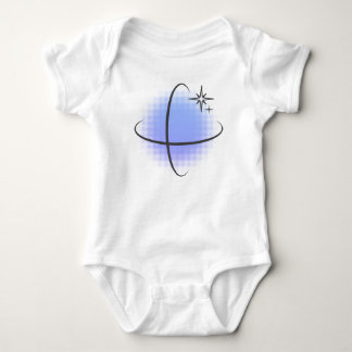 Body Para Bebê Ponto Azul Atômico Retro
