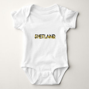 Body Para Bebê Pony flexing nas letras SHETLAND