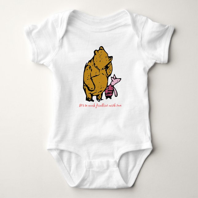 Body Para Bebê Pooh e Piglet (Frente)