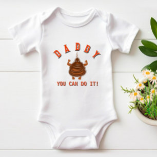 Body Para Bebê Poop castanho engraçado
