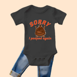 Body Para Bebê Poop castanho engraçado